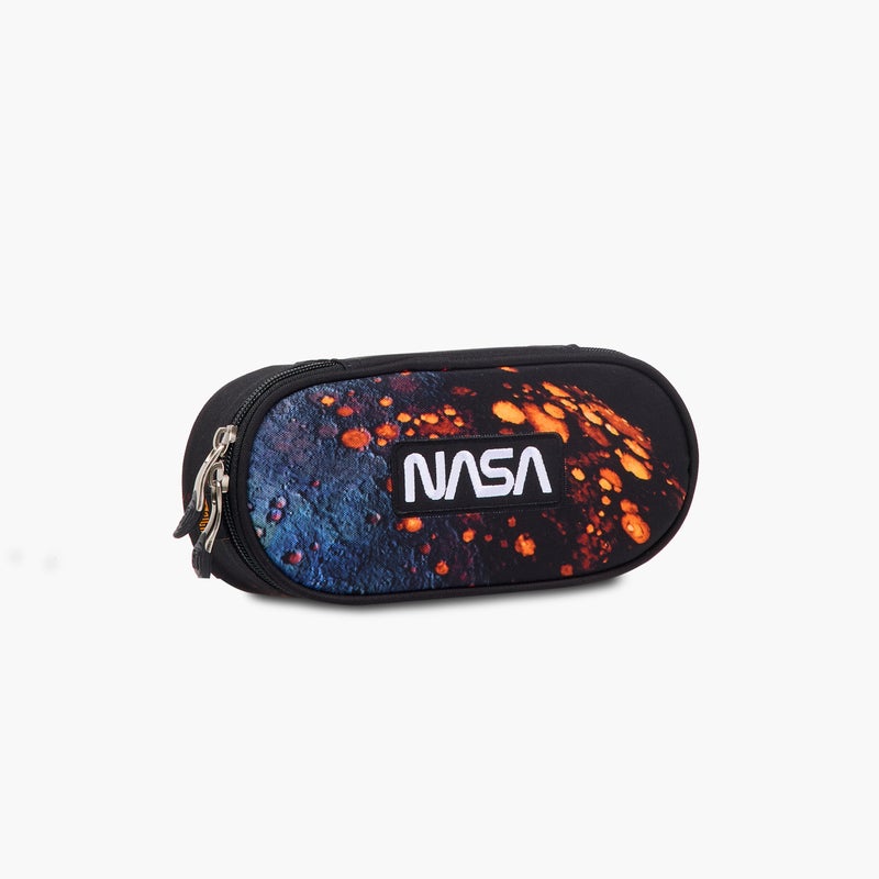 St.Right Pencil Case-Nasa-Moon-1 Cmprt-Boys (Polyester) Black \ 23X10X5 - Image 2